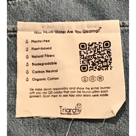 NWT Triarchy Women’s Light Wash Flared Jeans with Rhinestone Hem – Size 32 Denim - Picture 4 of 7